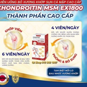 SALE - Viên bổ xương khớp Chondroitin MSM EX1800 Eikenbi💖 - Japan - EXP 202606 - Hộp - Image 3