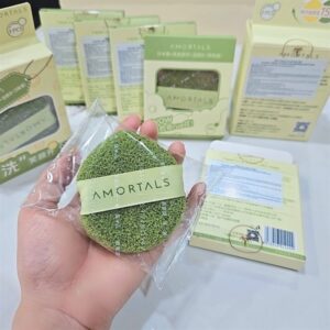 Miếng bọt Rửa Mặt AMORTALS - Hộp 1 miếng - Image 1