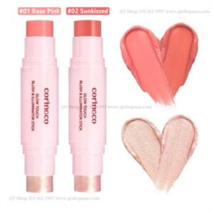 Thỏi má hồng 2 đầu Coringco Glow Touch Rouge - Màu #01 Rose Pink - Image 5
