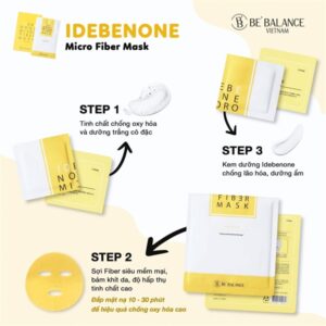 BEBALANCE - IDEBENONE MICROFIBER Mask Màu Vàng - Trắng Da - 10 ea - Hộp - Image 5