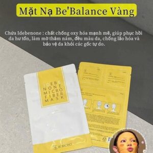 BEBALANCE - IDEBENONE MICROFIBER Mask Màu Vàng - Trắng Da - 10 ea - Hộp - Image 4