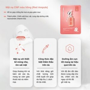 Mask CNP - Keo Ong Đỏ - Màu Hồng - Phục hồi, Chống lão hóa - 10ea - Image 4