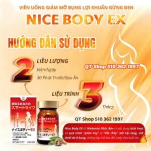 Viên uống giảm mỡ bụng gừng đen Nice Body Ex - Japan - EXP 202607 - Combo 3 - Image 4