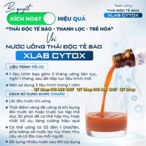 Xlab Cytox Nước Uống Thải Độc Tế Bào (10 chai) - Japan - EXP 20261010 - Hộp - Image 2