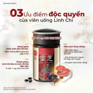 Nấm Linh Chi Menard - 100 Viên - Japan - EXP 20270327 - Image 4
