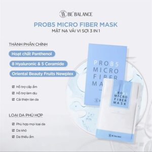 BeBalance - MICROFIBER Mask Xanh Dương PRO B5 Phục Hồi - 10 ea - Hộp - Image 2