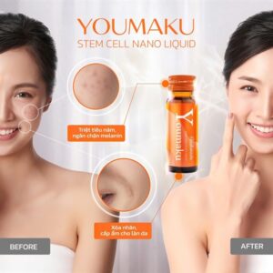 Nước Uống Collagen TBG nhau thai ngựa Youmaku Stem Cell Nano Liquid (10 chai x 30ml) - Hộp - Image 2