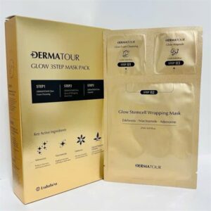 LULUBEU NK CELL - Mask Mặt Nạ Tế Bào Gốc Dermatour Glow 3-Step Mask Pack 8ea - Image 3